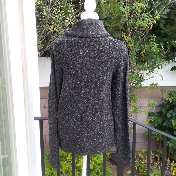 NEW Love Tree Black-Gray Heather Sweater Jacket Zipper Small - Picture 2 of 5